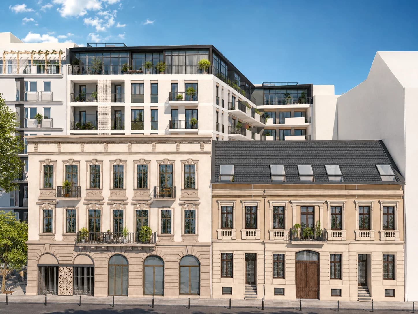 YARA Residence street facades, rendering