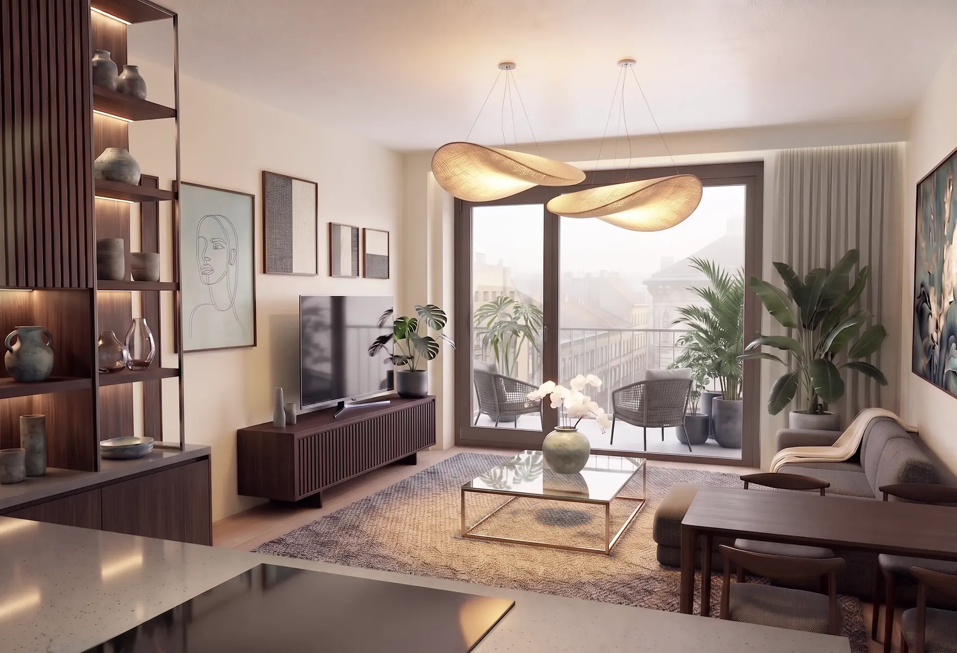 Living room rendering