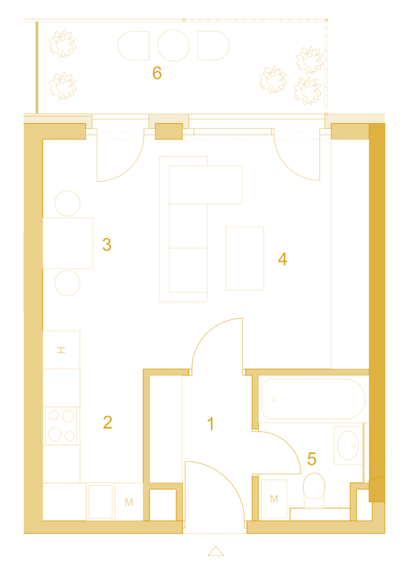 Studio: floor plan